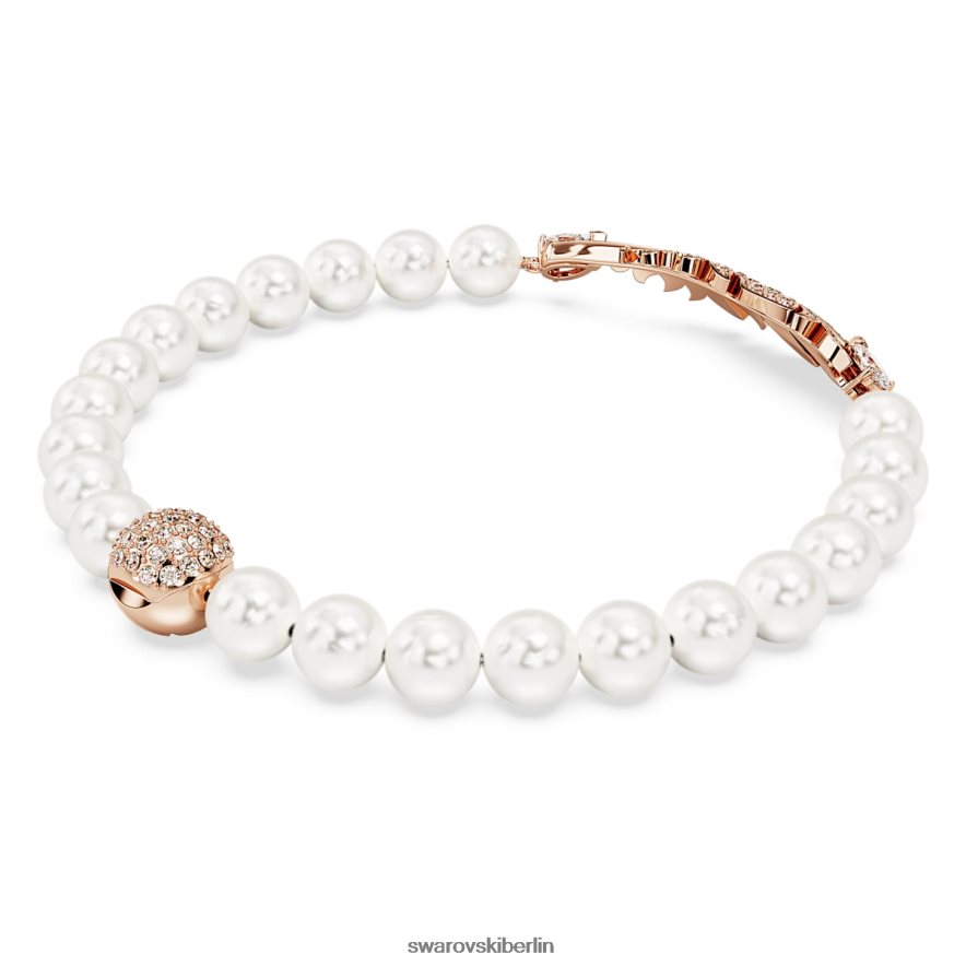 Swarovski schönes Armband Feder, weiß, rosévergoldet Schmuck HLT448575