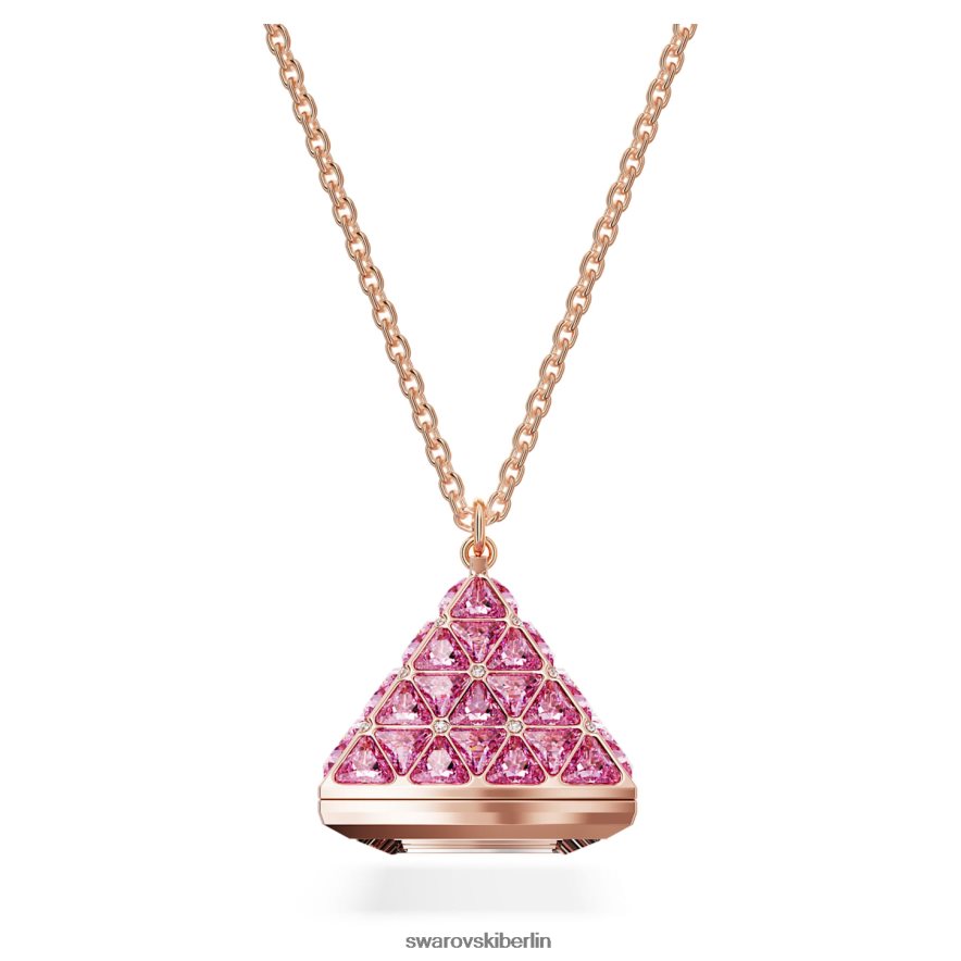 Swarovski Anhängeruhr Dreiecksschliff, rosa, roségoldfarbenes Finish Schmuck HLT448333