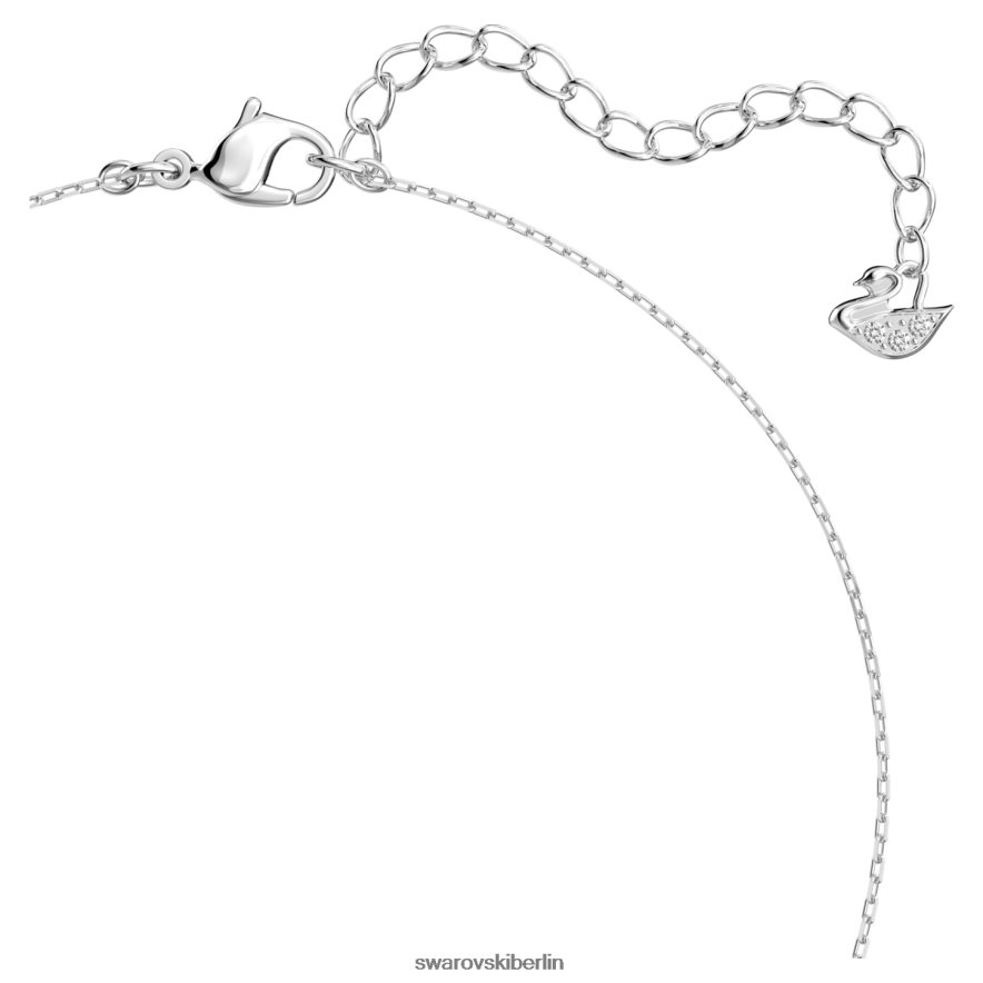 Swarovski Attraktiv-Trilogie-Anhänger Rundschliff, weiß, rhodiniert Schmuck HLT448173