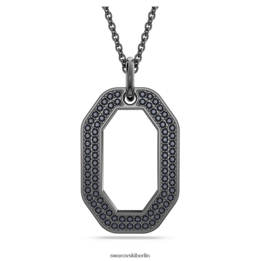 Swarovski Dextera-Anhänger Achteckform, schwarz, rutheniumbeschichtet Schmuck HLT448235