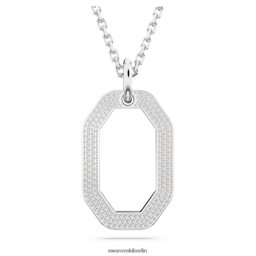 Swarovski Dextera-Anhänger Achteckform, weiß, rhodiniert Schmuck HLT448232