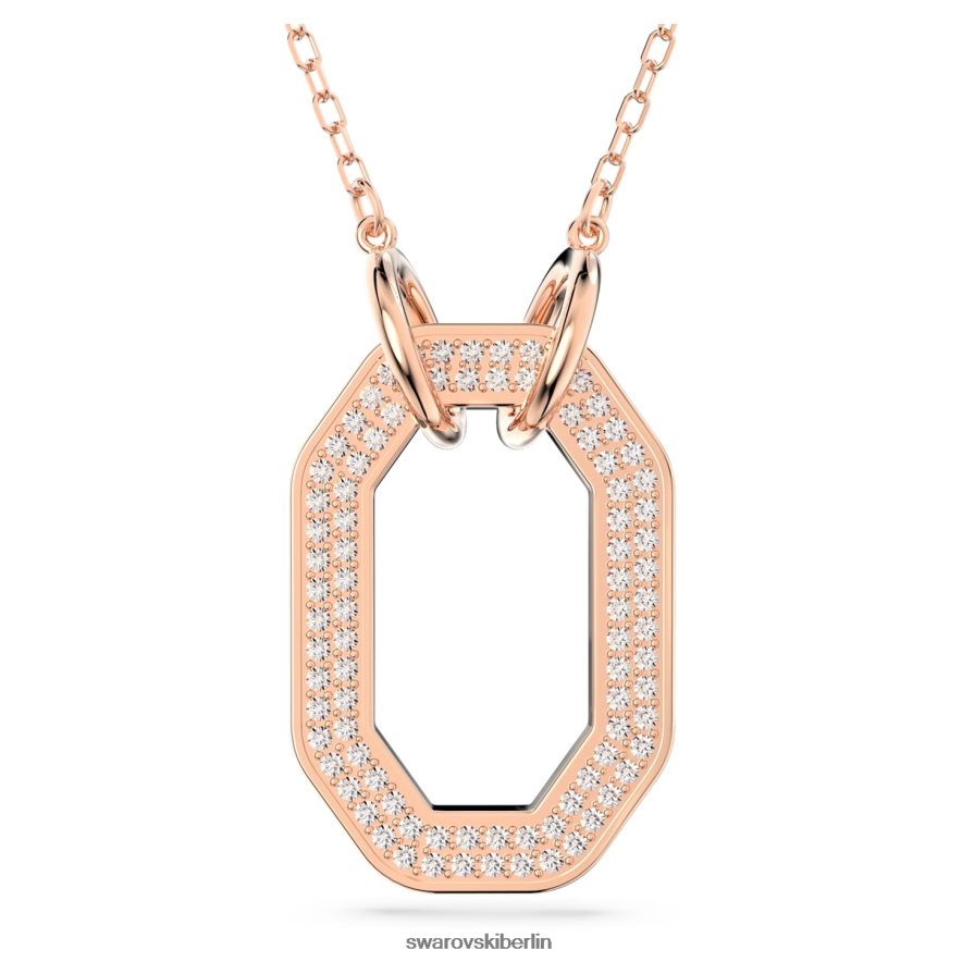 Swarovski Dextera-Anhänger Achteckform, weiß, rosévergoldet Schmuck HLT448234