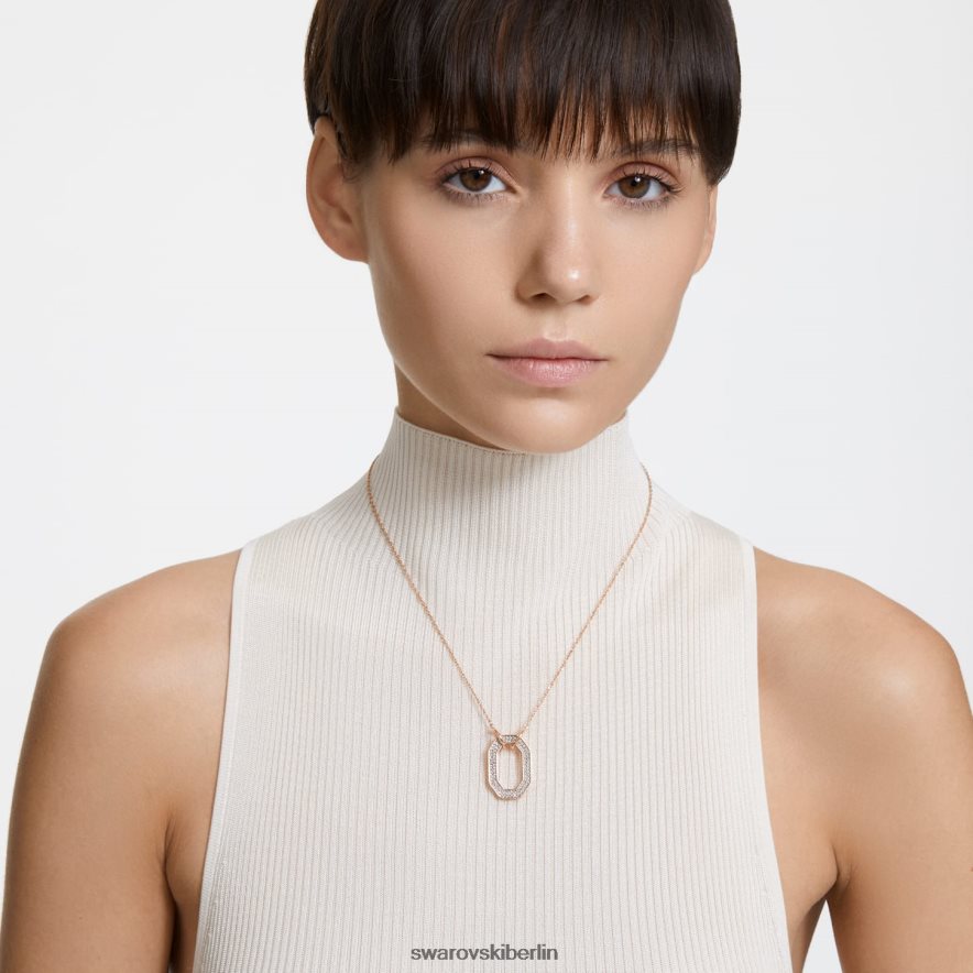 Swarovski Dextera-Anhänger Achteckform, weiß, rosévergoldet Schmuck HLT448234