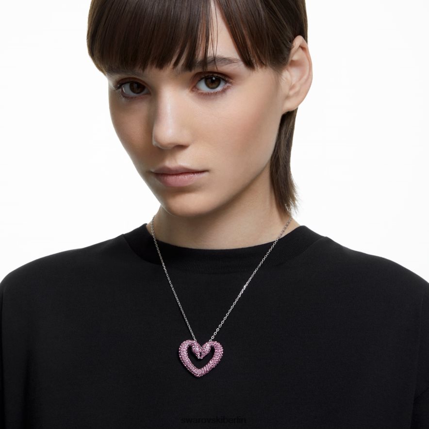 Swarovski Ein Anhänger Herz, rosa, rhodiniert Schmuck HLT448283