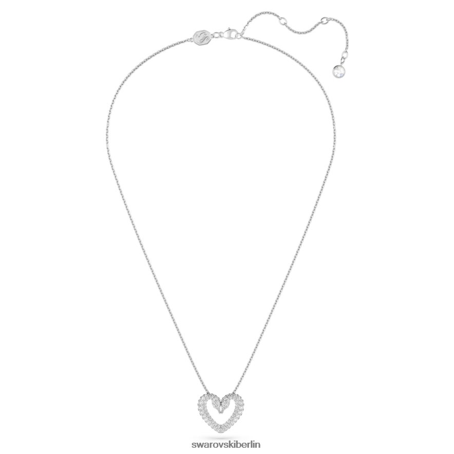 Swarovski Ein Anhänger Herz, weiß, rhodiniert Schmuck HLT448241