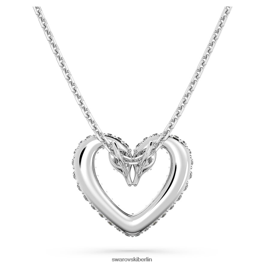 Swarovski Ein Anhänger Herz, weiß, rhodiniert Schmuck HLT448241