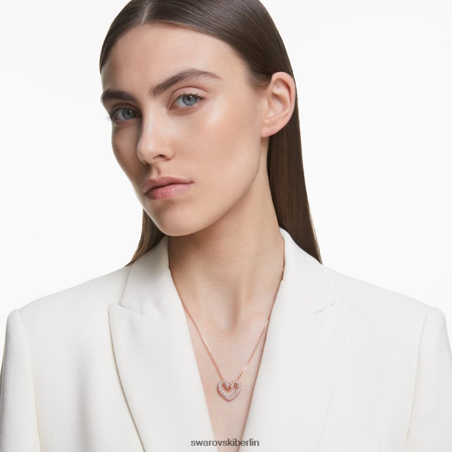 Swarovski Ein Anhänger Herz, weiß, rosévergoldet Schmuck HLT448340