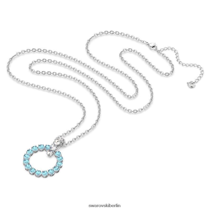 Swarovski Exalta-Anhänger Rundschliff, blau, rhodiniert Schmuck HLT448342
