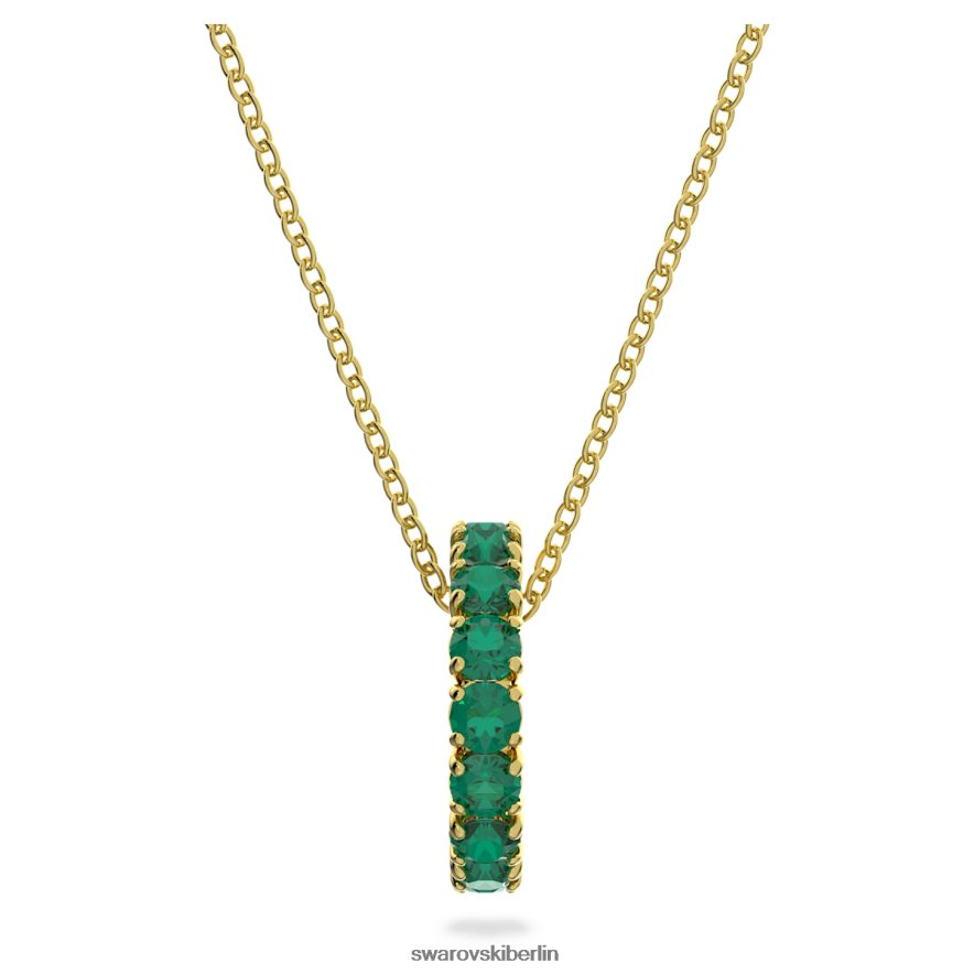 Swarovski Exalta-Anhänger Rundschliff, grün, vergoldet Schmuck HLT448256
