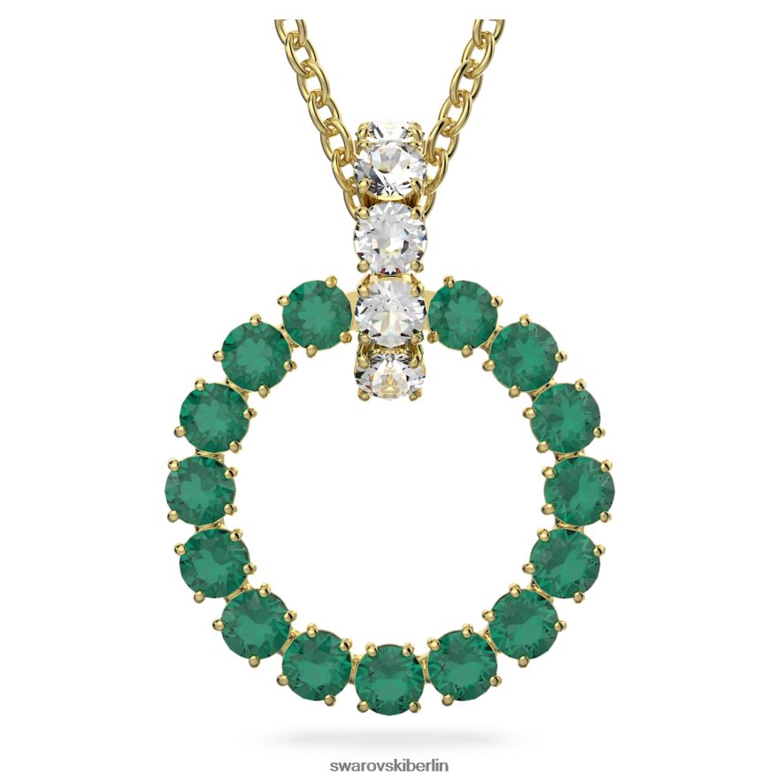 Swarovski Exalta-Anhänger Rundschliff, grün, vergoldet Schmuck HLT448341