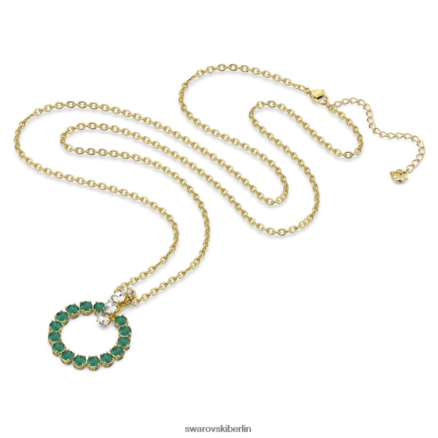 Swarovski Exalta-Anhänger Rundschliff, grün, vergoldet Schmuck HLT448341