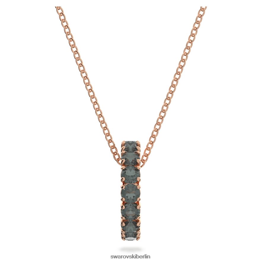 Swarovski Exalta-Anhänger Rundschliff, schwarz, rosévergoldet Schmuck HLT448285