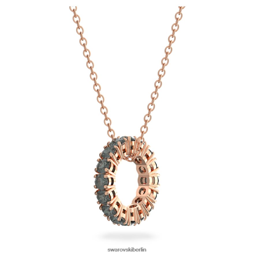 Swarovski Exalta-Anhänger Rundschliff, schwarz, rosévergoldet Schmuck HLT448285