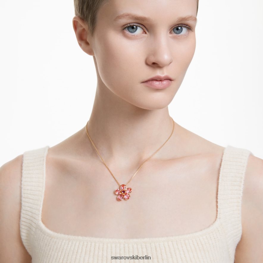 Swarovski Florere-Anhänger Blume, rosa, vergoldet Schmuck HLT448160