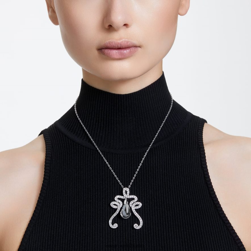 Swarovski Fluenta-Anhänger neu entzündete Kristalle, weiß, rhodiniert Schmuck HLT448338
