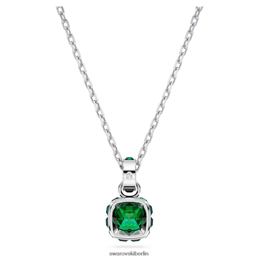 Swarovski Geburtsstein-Anhänger im Quadratschliff Mai, grün, rhodiniert Schmuck HLT448172