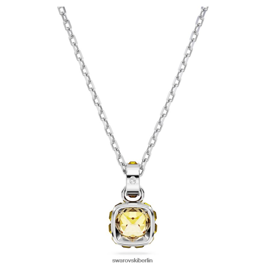 Swarovski Geburtsstein-Anhänger im Quadratschliff November, gelb, rhodiniert Schmuck HLT448205
