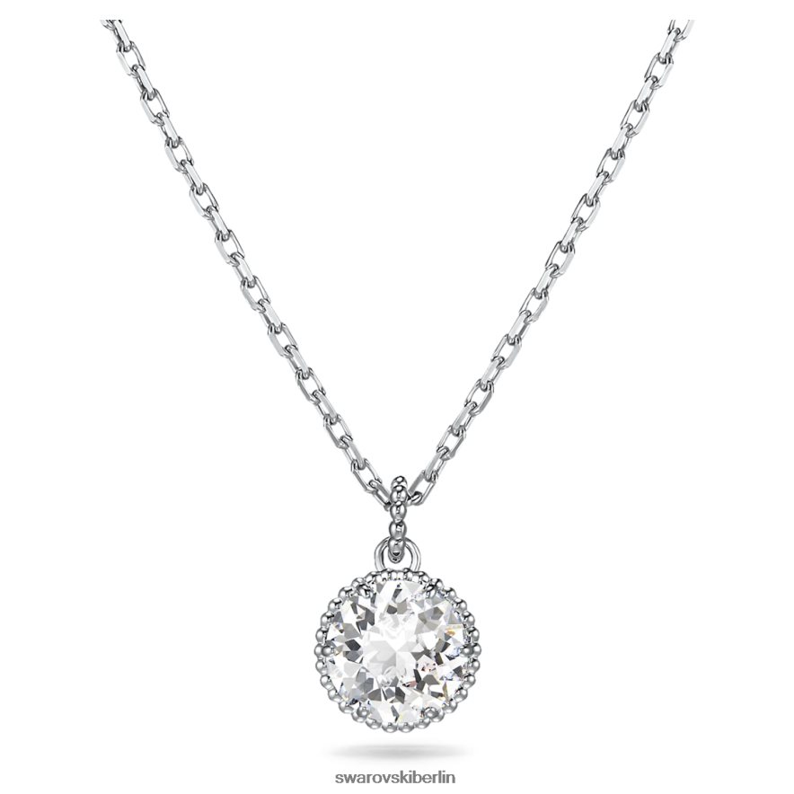 Swarovski Geburtssteinanhänger im Rundschliff April, weiß, rhodiniert Schmuck HLT448312