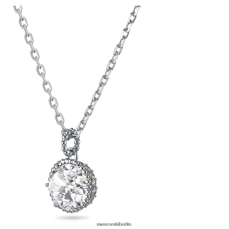 Swarovski Geburtssteinanhänger im Rundschliff April, weiß, rhodiniert Schmuck HLT448312