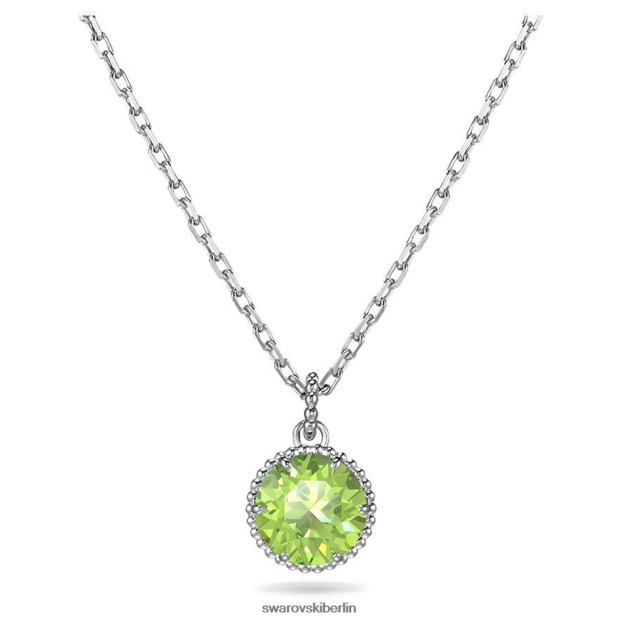 Swarovski Geburtssteinanhänger im Rundschliff August, grün, rhodiniert Schmuck HLT448319