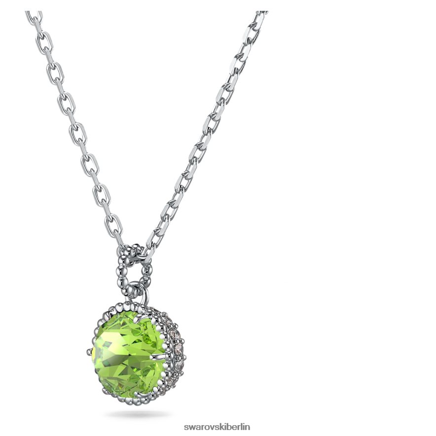 Swarovski Geburtssteinanhänger im Rundschliff August, grün, rhodiniert Schmuck HLT448319