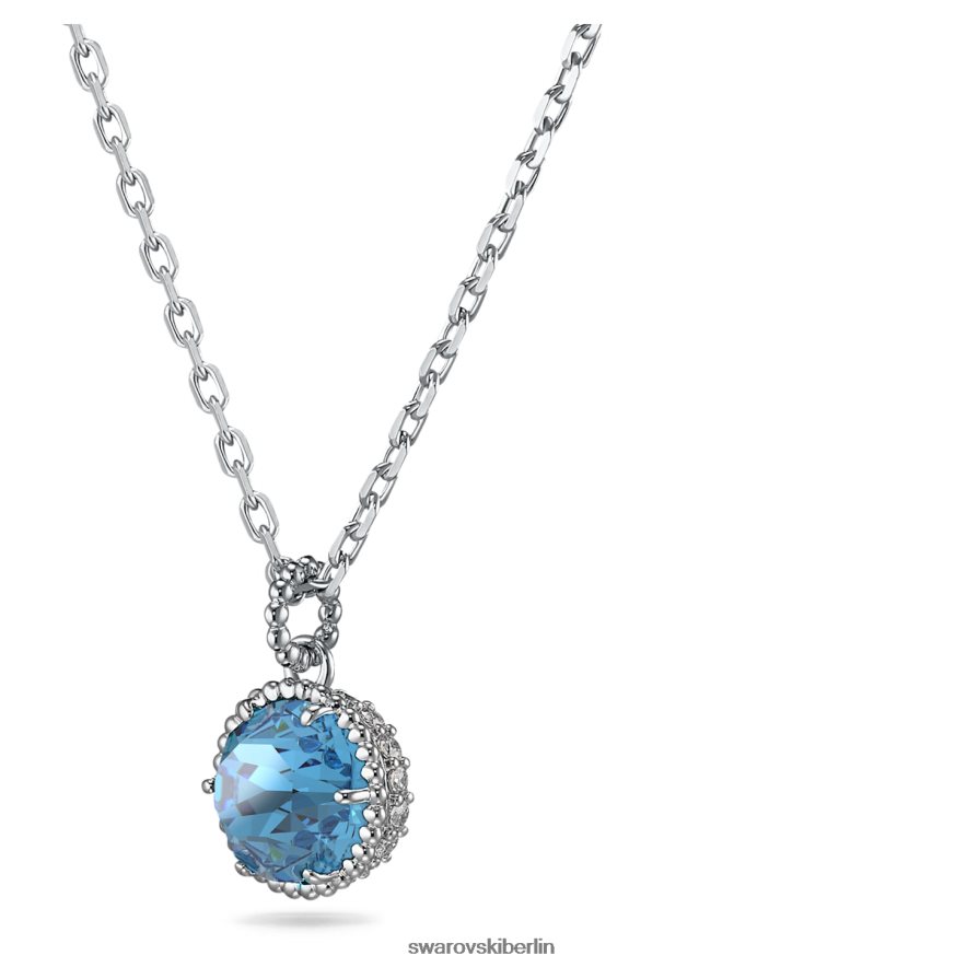 Swarovski Geburtssteinanhänger im Rundschliff Dezember, blau, rhodiniert Schmuck HLT448294