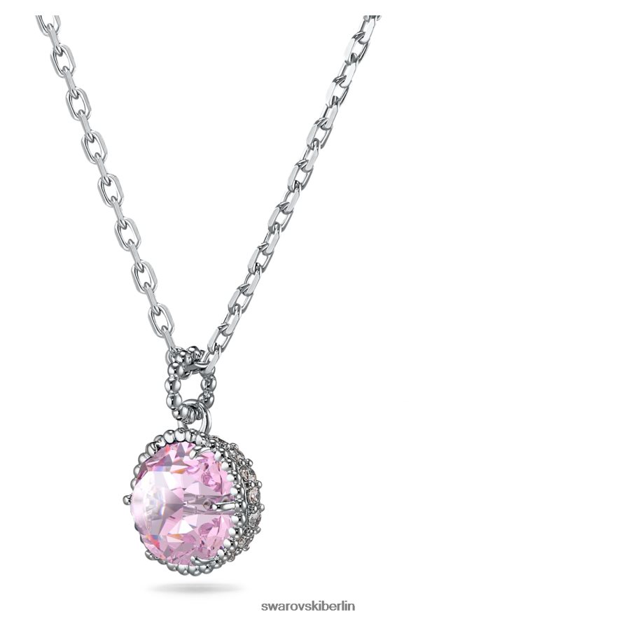 Swarovski Geburtssteinanhänger im Rundschliff Juni, rosa, rhodiniert Schmuck HLT448288