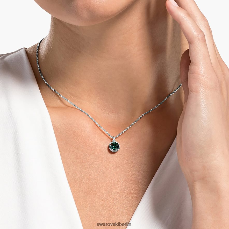 Swarovski Geburtssteinanhänger im Rundschliff Mai, grün, rhodiniert Schmuck HLT448292