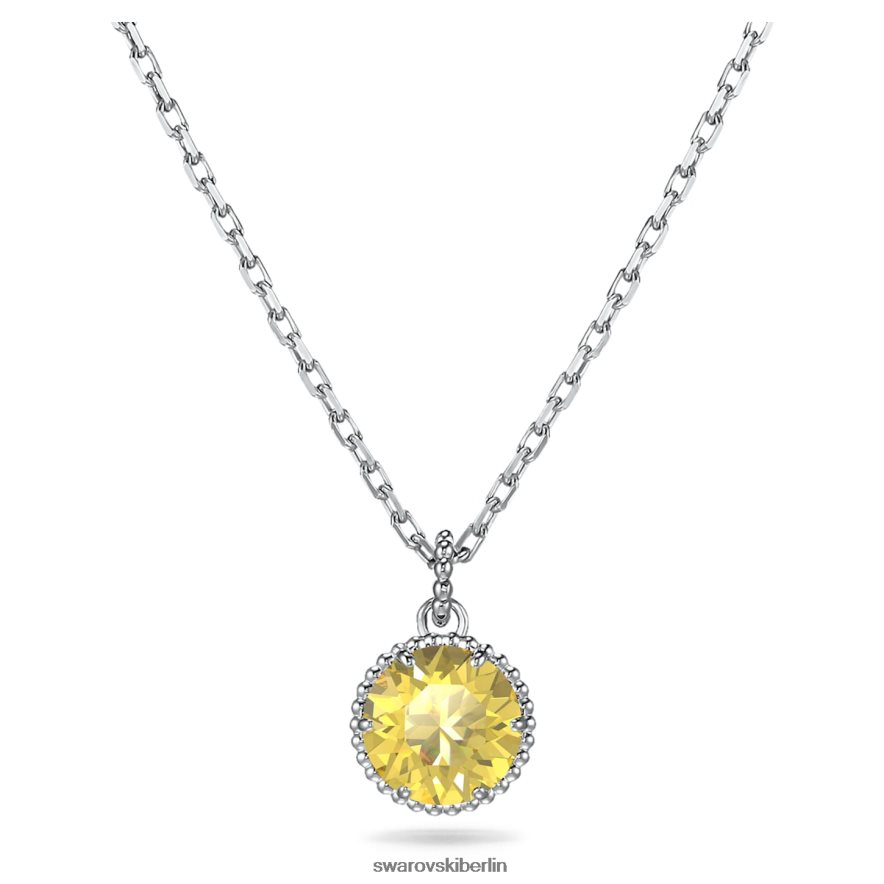 Swarovski Geburtssteinanhänger im Rundschliff November, gelb, rhodiniert Schmuck HLT448320