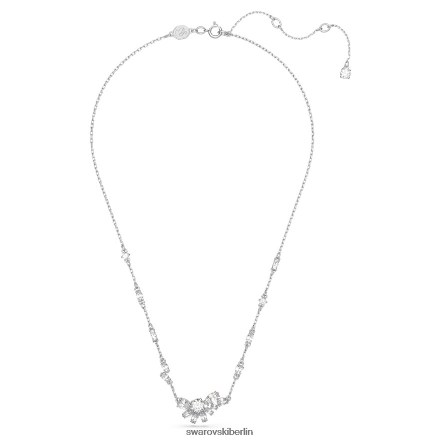 Swarovski Gema-Anhänger Mischschliffe, Blume, weiß, rhodiniert Schmuck HLT448194