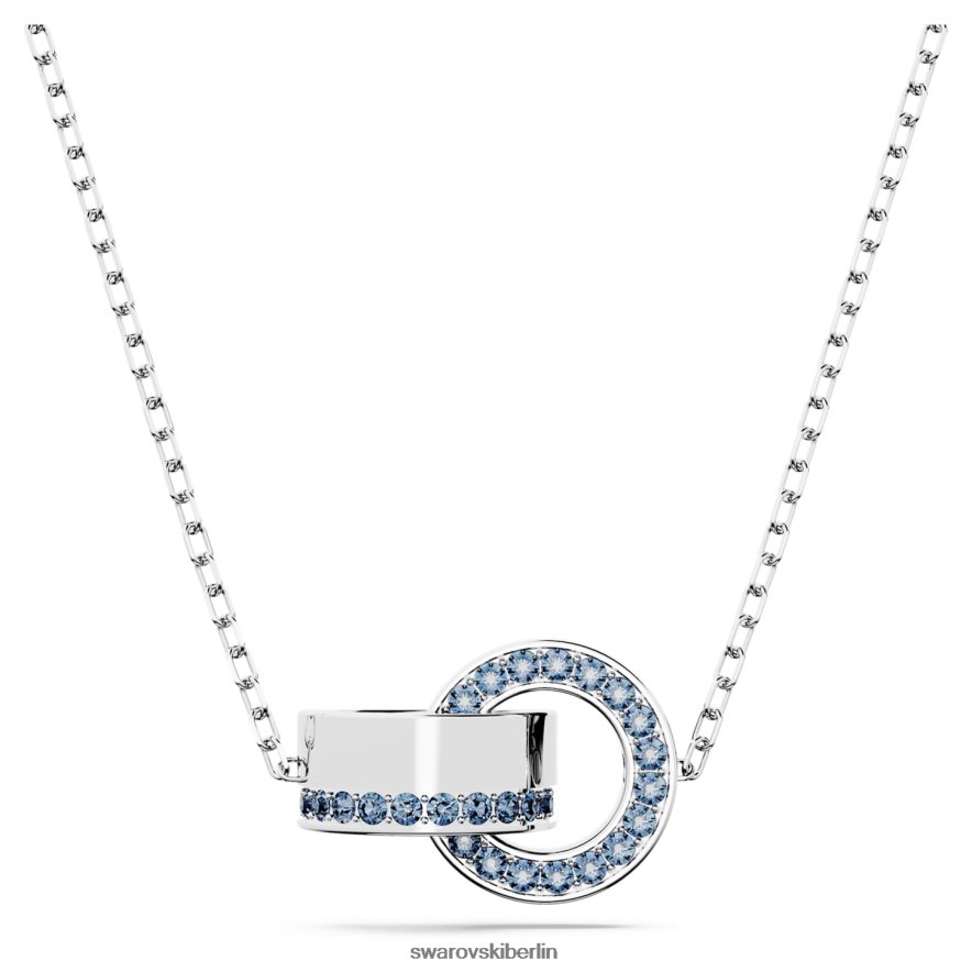 Swarovski Hohler Anhänger ineinandergreifende Schlaufe, blau, rhodiniert Schmuck HLT448278
