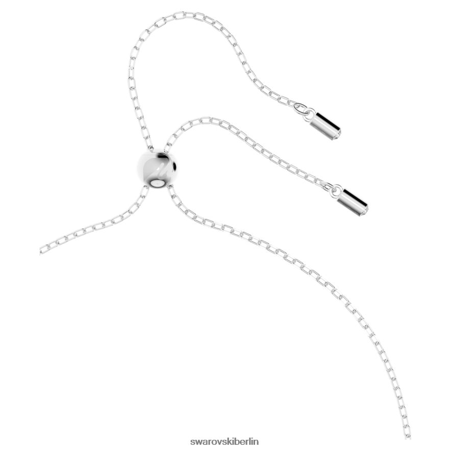 Swarovski Hohler Anhänger ineinandergreifende Schlaufe, weiß, rhodiniert Schmuck HLT448209