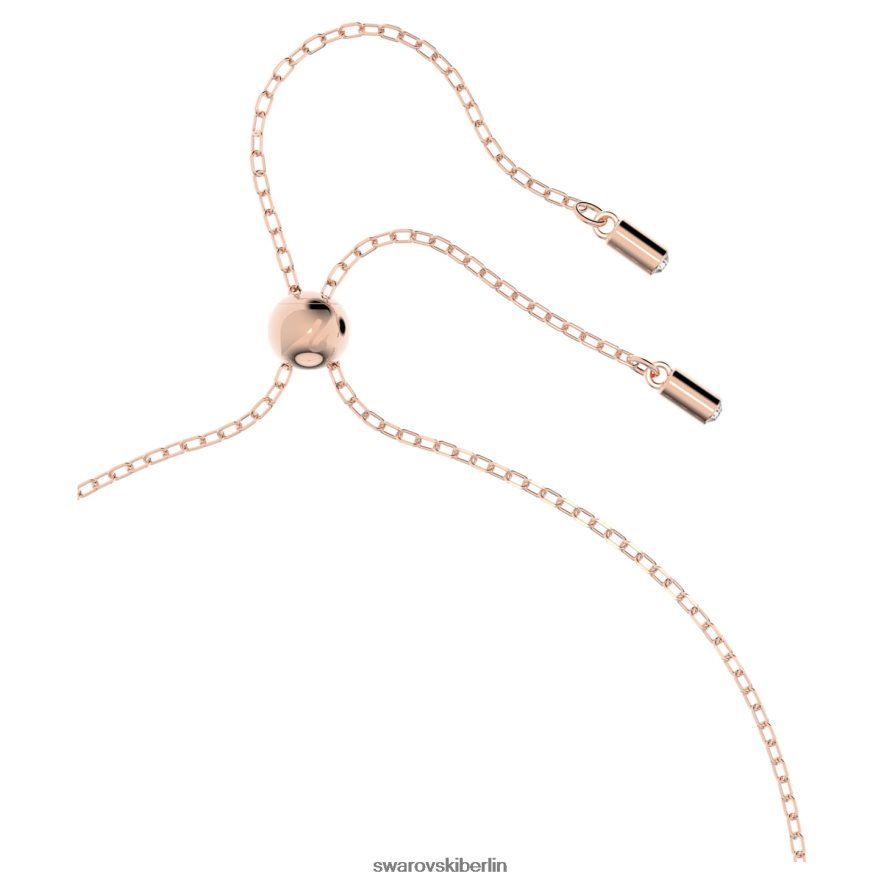 Swarovski Hohler Anhänger ineinandergreifende Schlaufe, weiß, rosévergoldet Schmuck HLT448215