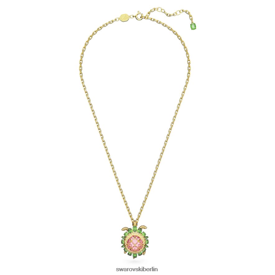 Swarovski Idylle-Anhänger Schildkröte, mehrfarbig, vergoldet Schmuck HLT448165