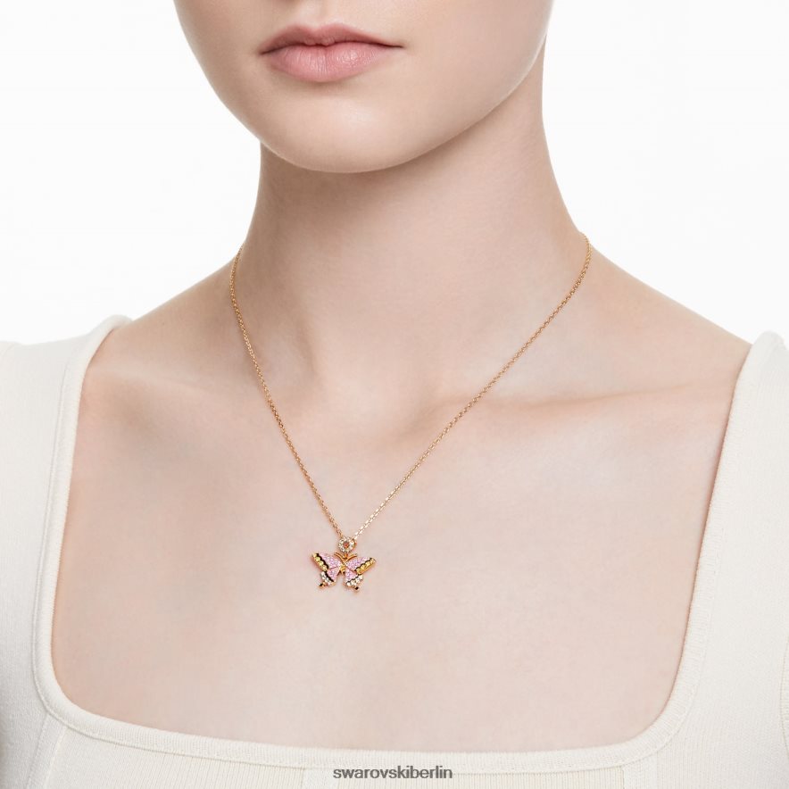 Swarovski Idylle-Anhänger Schmetterling, mehrfarbig, vergoldet Schmuck HLT448162