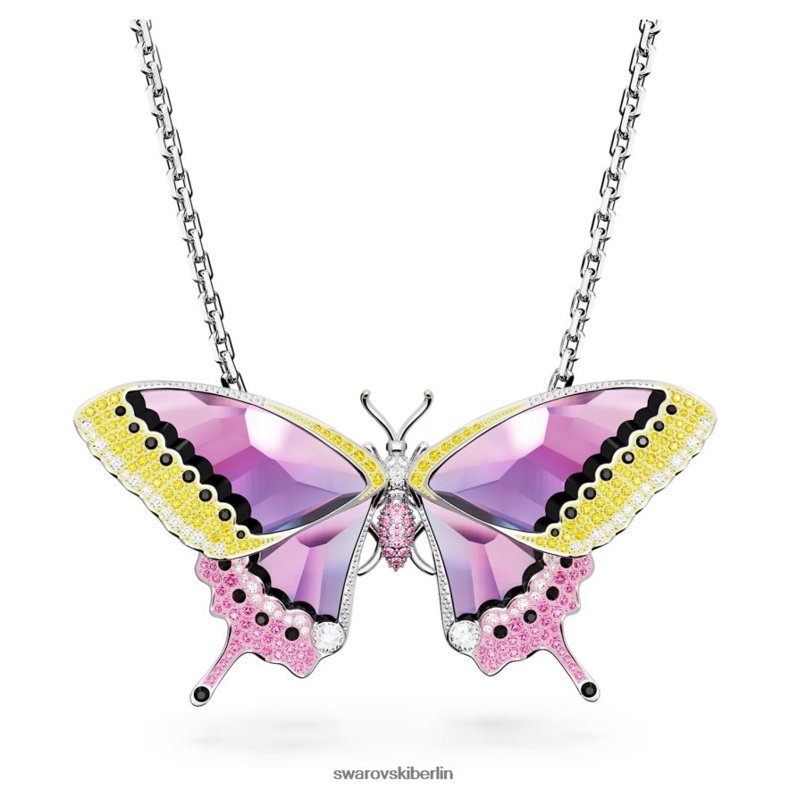 Swarovski Idyllie-Anhänger und Brosche Schmetterling, mehrfarbig, rhodiniert Schmuck HLT448332