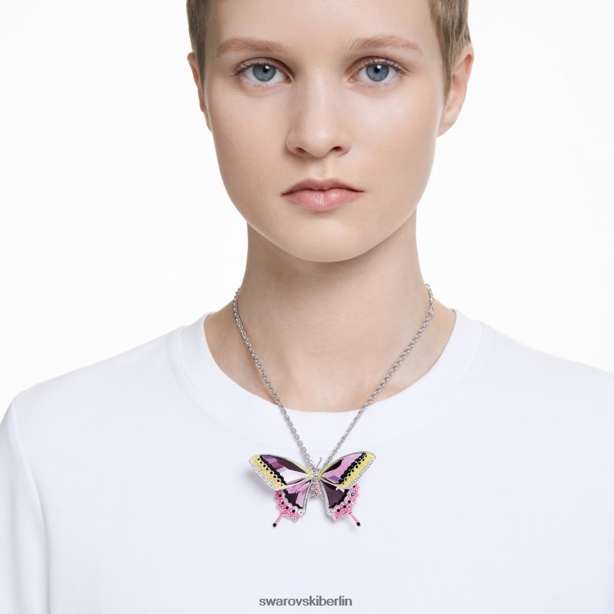 Swarovski Idyllie-Anhänger und Brosche Schmetterling, mehrfarbig, rhodiniert Schmuck HLT448332