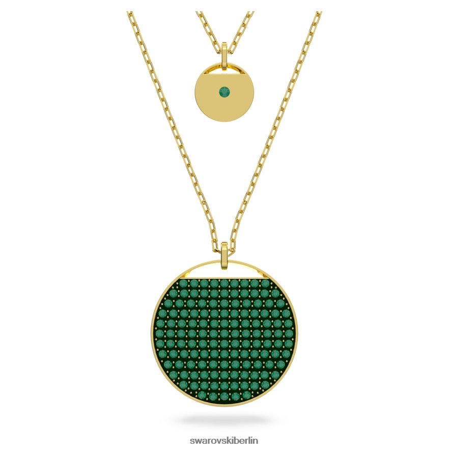 Swarovski Ingwer geschichteter Anhänger grün, vergoldet Schmuck HLT448307