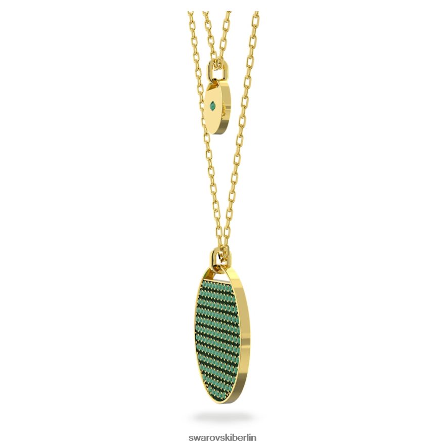 Swarovski Ingwer geschichteter Anhänger grün, vergoldet Schmuck HLT448307