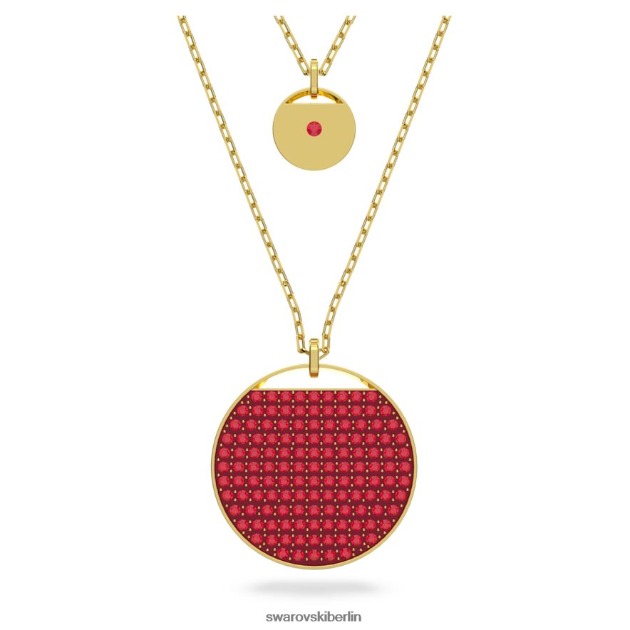Swarovski Ingwer geschichteter Anhänger rot, vergoldet Schmuck HLT448308
