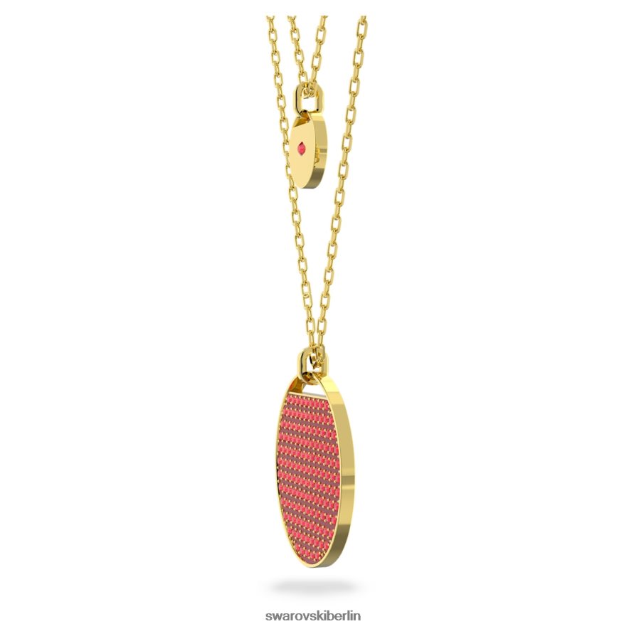 Swarovski Ingwer geschichteter Anhänger rot, vergoldet Schmuck HLT448308