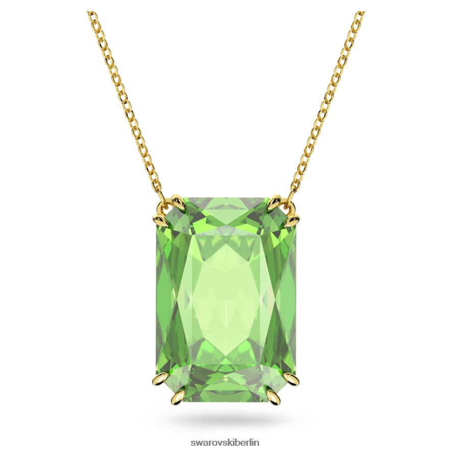 Swarovski Jahrtausend-Anhänger Achteckschliff, grün, vergoldet Schmuck HLT448238