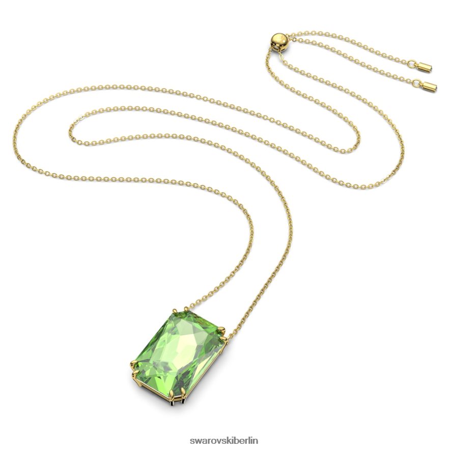 Swarovski Jahrtausend-Anhänger Achteckschliff, grün, vergoldet Schmuck HLT448238