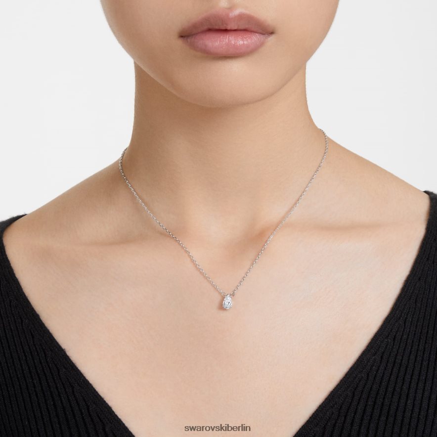 Swarovski Jahrtausend-Anhänger Birnenschliff, weiß, rhodiniert Schmuck HLT448185