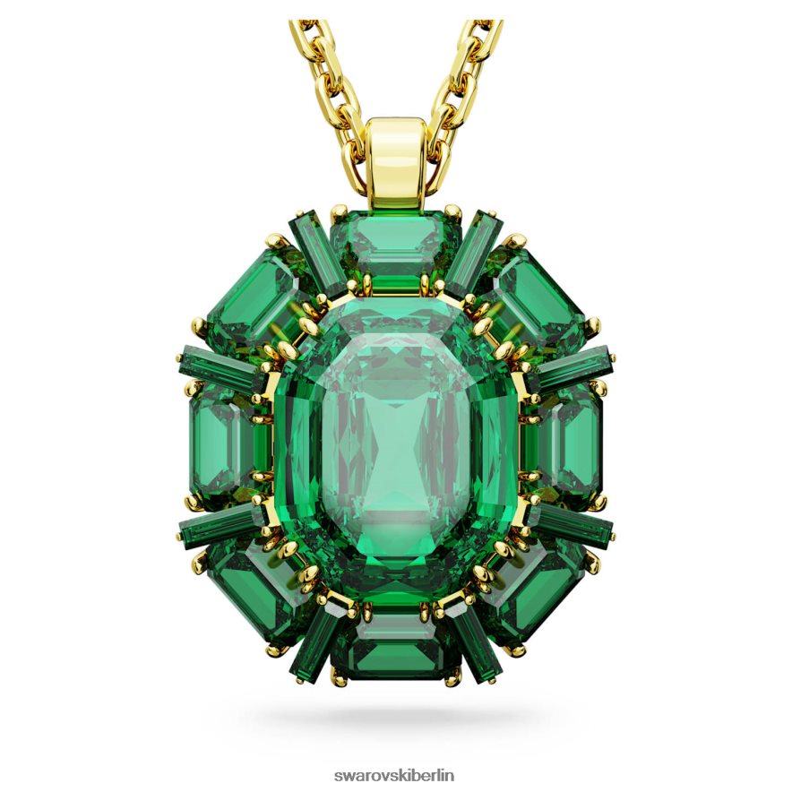 Swarovski Jahrtausend-Anhänger Mischschliffe, grün, vergoldet Schmuck HLT448164