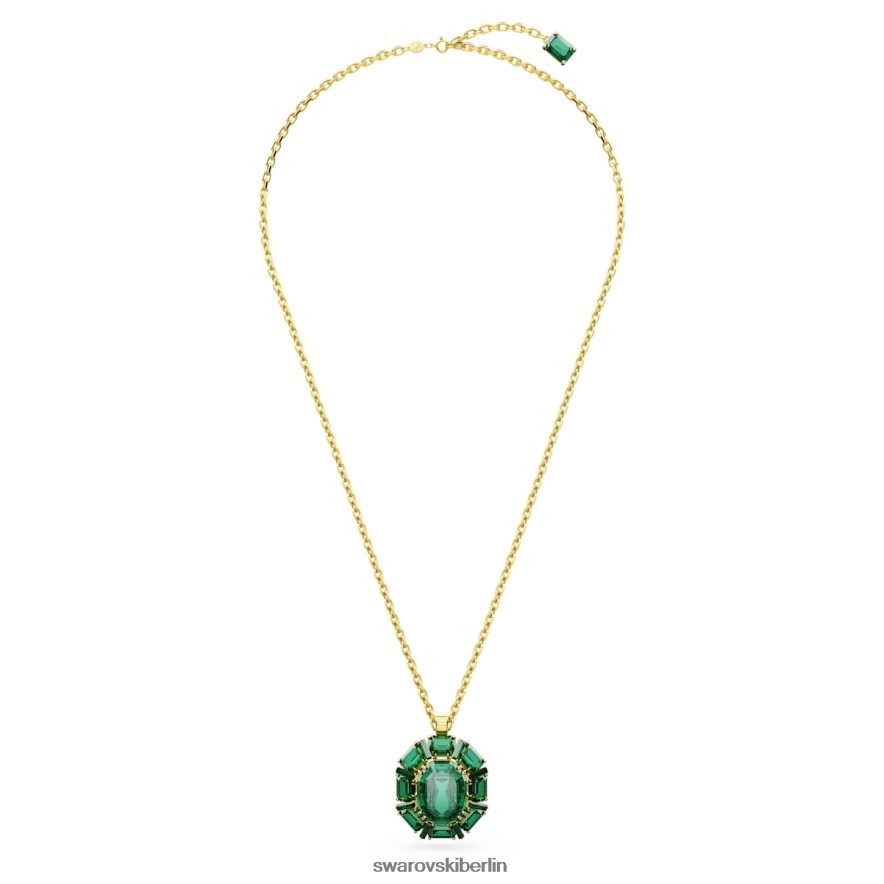 Swarovski Jahrtausend-Anhänger Mischschliffe, grün, vergoldet Schmuck HLT448164