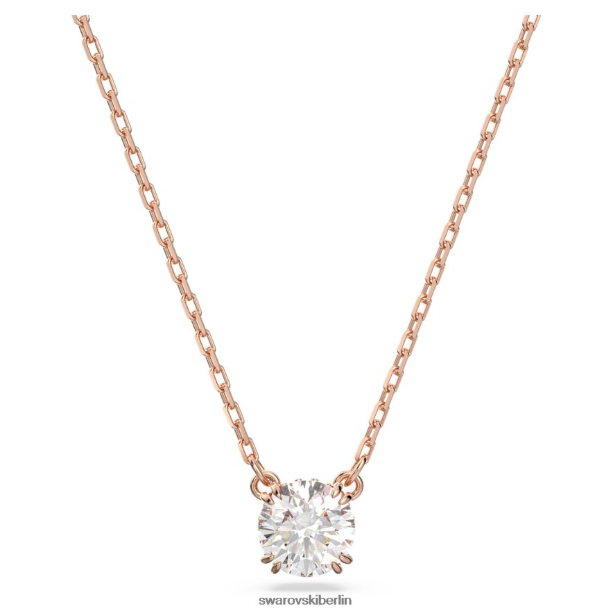 Swarovski Konstella-Anhänger Rundschliff, weiß, rosévergoldet Schmuck HLT448207