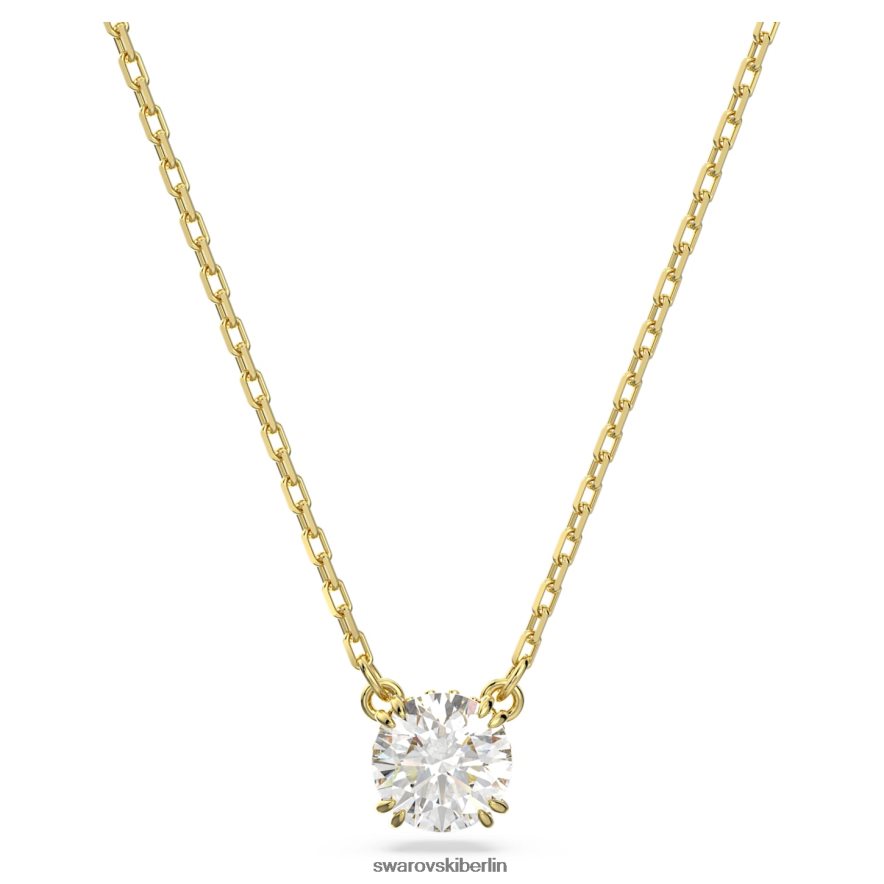 Swarovski Konstella-Anhänger Rundschliff, weiß, vergoldet Schmuck HLT448171