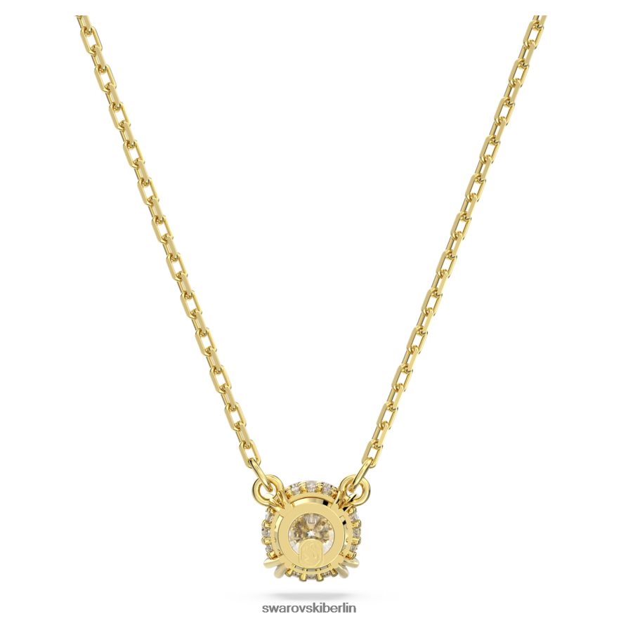 Swarovski Konstella-Anhänger Rundschliff, weiß, vergoldet Schmuck HLT448171