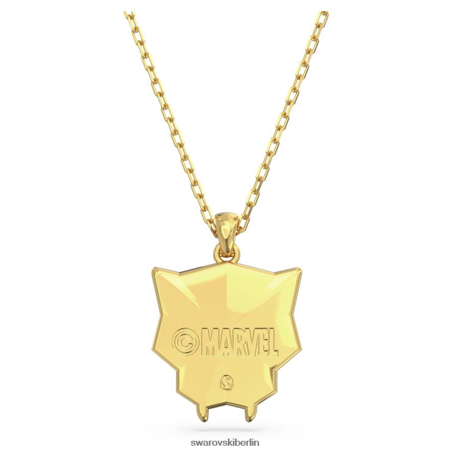 Swarovski Marvel Black Panther Anhänger schwarzer Panther, lila, vergoldet Schmuck HLT448255